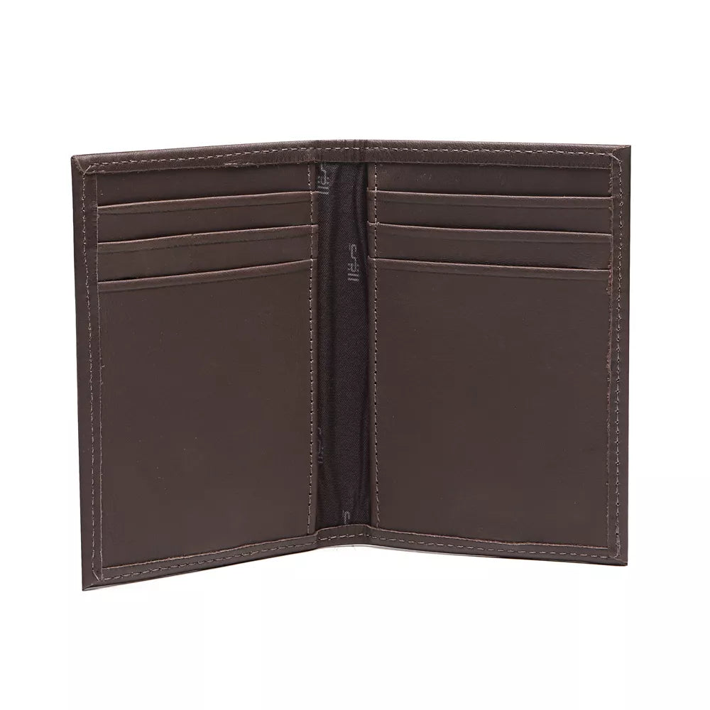 Carteira Masculina Em Couro Marrom - JADE/CAFE